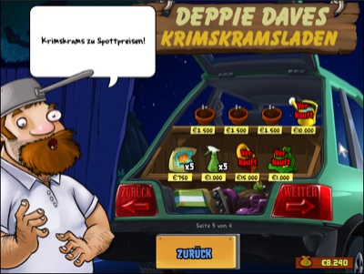 Plants vs Zombies Deppie Daves Kofferraum Verkauf
